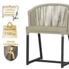 Mesa Com 4 Cadeiras De Jantar Roma 100cm E Noronha Em Aluminí