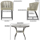 Mesa Com 4 Cadeiras De Jantar Roma 100cm E Noronha Em Aluminí