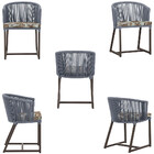 Mesa Com 4 Cadeiras De Jantar Roma 100cm E Noronha Em Aluminí