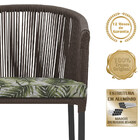 Mesa Com 4 Cadeiras De Jantar Roma 100cm E Noronha Em Aluminí