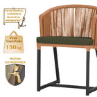 Mesa Com 4 Cadeiras De Jantar Roma 100cm E Noronha Em Aluminí