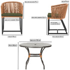 Mesa Com 4 Cadeiras De Jantar Roma 100cm E Noronha Em Aluminí