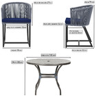 Mesa Com 4 Cadeiras De Jantar Roma 100cm E Noronha Em Aluminí