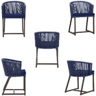 Mesa Com 4 Cadeiras De Jantar Roma 100cm E Noronha Em Aluminí