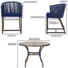 Mesa Com 4 Cadeiras De Jantar Roma 100cm E Noronha Em Aluminí