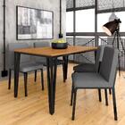 Mesa Com 4 Cadeiras Industrial 1,36 Denver Pt/cn/cz - Móveis
