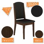 Mesa Com 4 Cadeiras Laos Imbuia/carraro Preto/pret - Móveis A