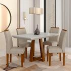 Mesa Com 4 Cadeiras Monterey 1,20 Cin/off/bege - Móveis Arapo