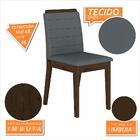 Mesa Com 4 Cadeiras Nápoles 1,36 Imbuia/preto/cinza - Móveis