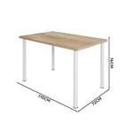 Mesa Com 4 Cadeiras Para Cozinha 110 Cm Branco Carvalho Ana C