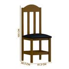 Mesa Com 4 Cadeiras Para Cozinha 120 X 88 Madeira Imbuia Esto