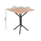 Mesa Com 4 Cadeiras Para Cozinha 68 Cm Preto Carvalho Manteig