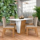 Mesa Com 4 Cadeiras Qatar 1,20 Cin/carraro Bra/beg - Móveis A