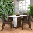 Mesa Com 4 Cadeiras Qatar 1,20 Imb/carraro Bra/mar - Móveis A