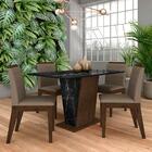 Mesa Com 4 Cadeiras Qatar 1,20 Imb/carraro Pre/cre - Móveis A