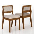 Mesa Com 4 Cadeiras Redonda C/vidro Santorini Fre/off/bouclé