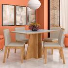 Mesa Com 4 Cadeiras Senegal 1,36 Cin/off Whit/bege - Móveis A