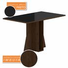 Mesa Com 4 Cadeiras Senegal 1,36 Imbuia/preto/cinza - Móveis