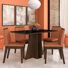 Mesa Com 4 Cadeiras Senegal 1,36 Imbuia/preto/terr - Móveis A