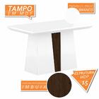 Mesa Com 4 Cadeiras Turim 1,36 Branco/imbuia/marrom - Móveis
