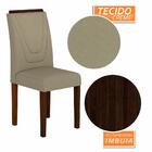 Mesa Com 6 Cadeiras 1,60 Albania Imbuia/preto/creme - Móveis