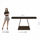 Mesa Com 6 Cadeiras 1,60 Ávila Imbuia/preto/capucci - Móveis