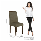 Mesa Com 6 Cadeiras 1,60 Ávila Imbuia/preto/capucci - Móveis