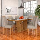 Mesa Com 6 Cadeiras 1,60 Gunma Cin/off White/bege - Móveis Ar