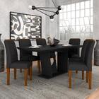 Mesa Com 6 Cadeiras 1,60 Maldivas Preto Fosco/cin/preto - M.