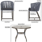 Mesa Com 6 Cadeiras De Jantar Roma 120cm E Noronha Em Alumíni