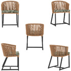 Mesa Com 6 Cadeiras De Jantar Roma 120cm E Noronha Em Alumíni