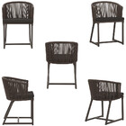 Mesa Com 6 Cadeiras De Jantar Roma 120cm E Noronha Em Alumíni