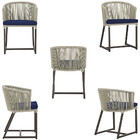 Mesa Com 6 Cadeiras De Jantar Roma 120cm E Noronha Em Alumíni