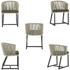 Mesa Com 6 Cadeiras De Jantar Roma 120cm E Noronha Em Alumíni