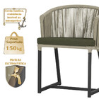 Mesa Com 6 Cadeiras De Jantar Roma 120cm E Noronha Em Alumíni