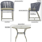 Mesa Com 6 Cadeiras De Jantar Roma 120cm E Noronha Em Alumíni