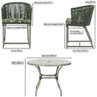 Mesa Com 6 Cadeiras De Jantar Roma 120cm E Noronha Em Alumíni