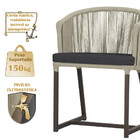 Mesa Com 6 Cadeiras De Jantar Roma 120cm E Noronha Em Alumíni