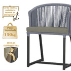 Mesa Com 6 Cadeiras De Jantar Roma 120cm E Noronha Em Alumíni