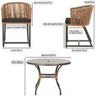 Mesa Com 6 Cadeiras De Jantar Roma 120cm E Noronha Em Alumíni