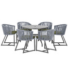 Mesa Com 6 Cadeiras De Jantar Roma 120cm E Noronha Em Alumíni