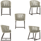 Mesa Com 6 Cadeiras De Jantar Roma 120cm E Noronha Em Alumíni