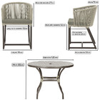 Mesa Com 6 Cadeiras De Jantar Roma 120cm E Noronha Em Alumíni