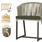 Mesa Com 6 Cadeiras De Jantar Roma 120cm E Noronha Em Alumíni