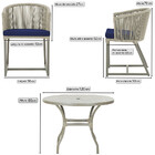 Mesa Com 6 Cadeiras De Jantar Roma 120cm E Noronha Em Alumíni