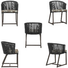 Mesa Com 6 Cadeiras De Jantar Roma 120cm E Noronha Em Alumíni