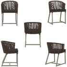 Mesa Com 6 Cadeiras De Jantar Roma 120cm E Noronha Em Alumíni