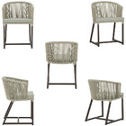 Mesa Com 6 Cadeiras De Jantar Roma 120cm E Noronha Em Alumíni