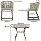 Mesa Com 6 Cadeiras De Jantar Roma 120cm E Noronha Em Alumíni