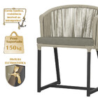 Mesa Com 6 Cadeiras De Jantar Roma 120cm E Noronha Em Alumíni